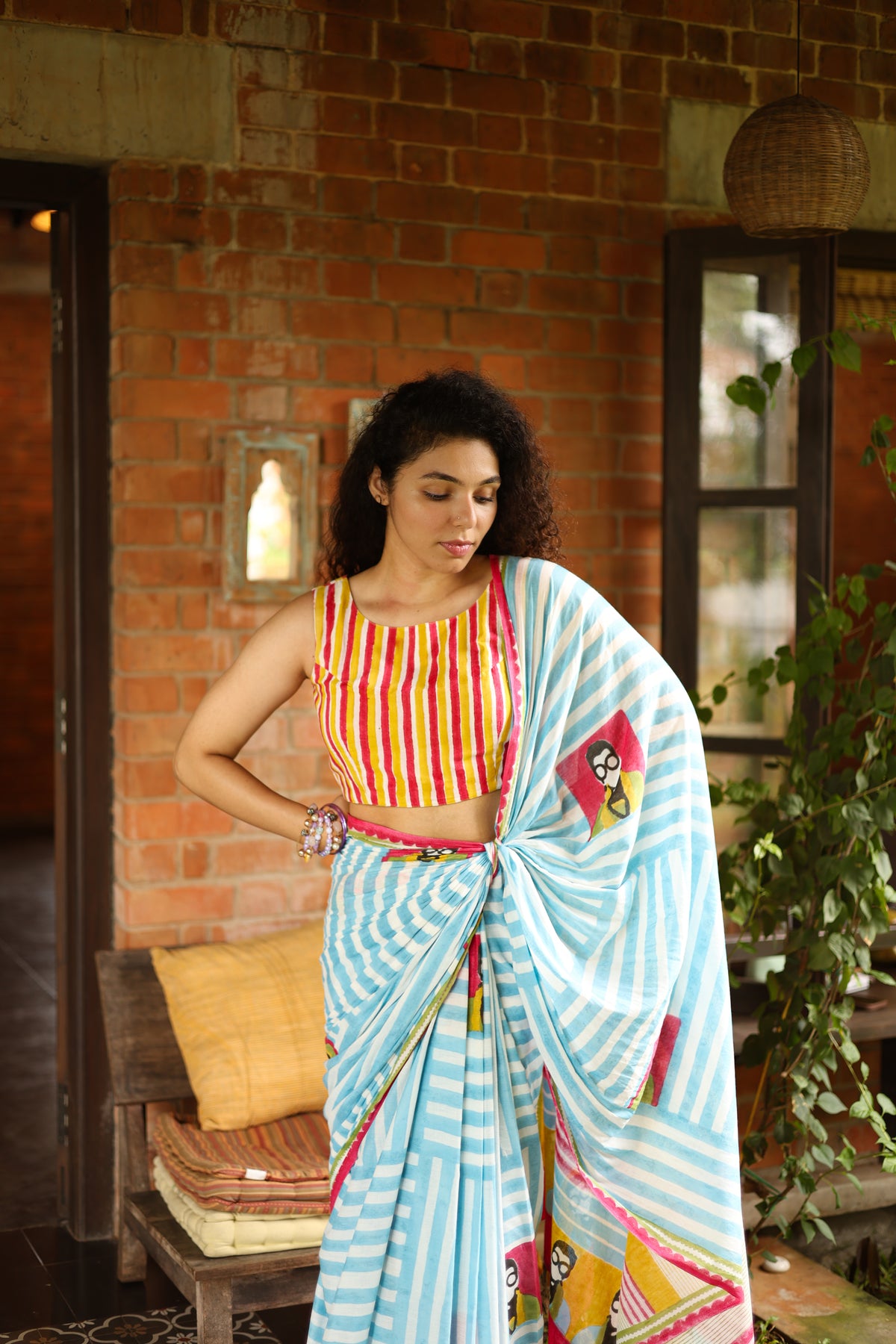 IRIS – Handwoven Mul Cotton Saree