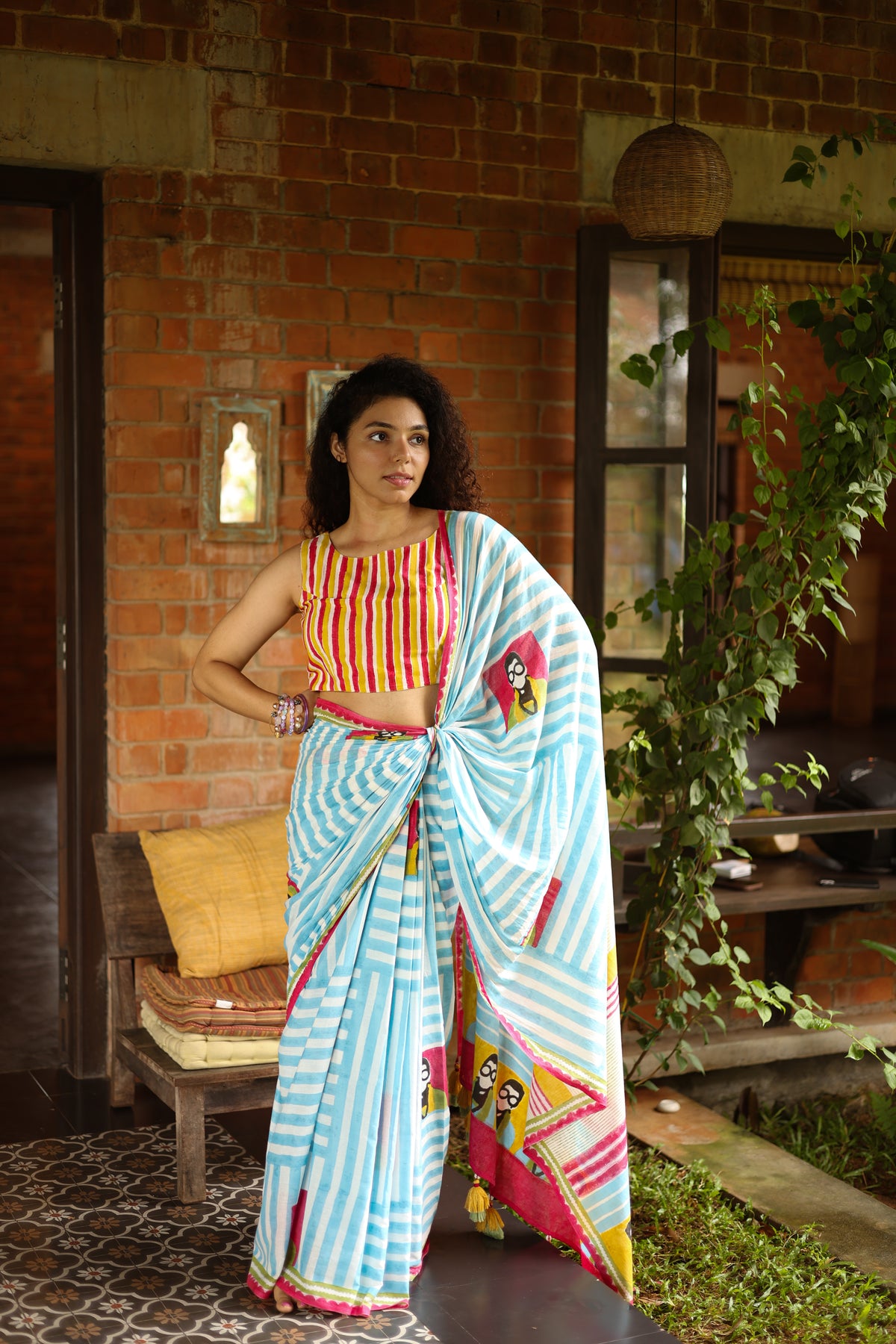 IRIS – Handwoven Mul Cotton Saree