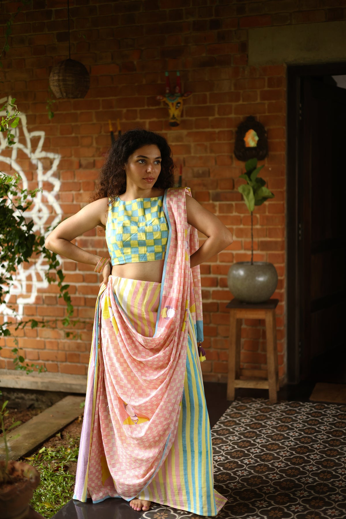 FRIDA – Handwoven Mul Cotton Saree