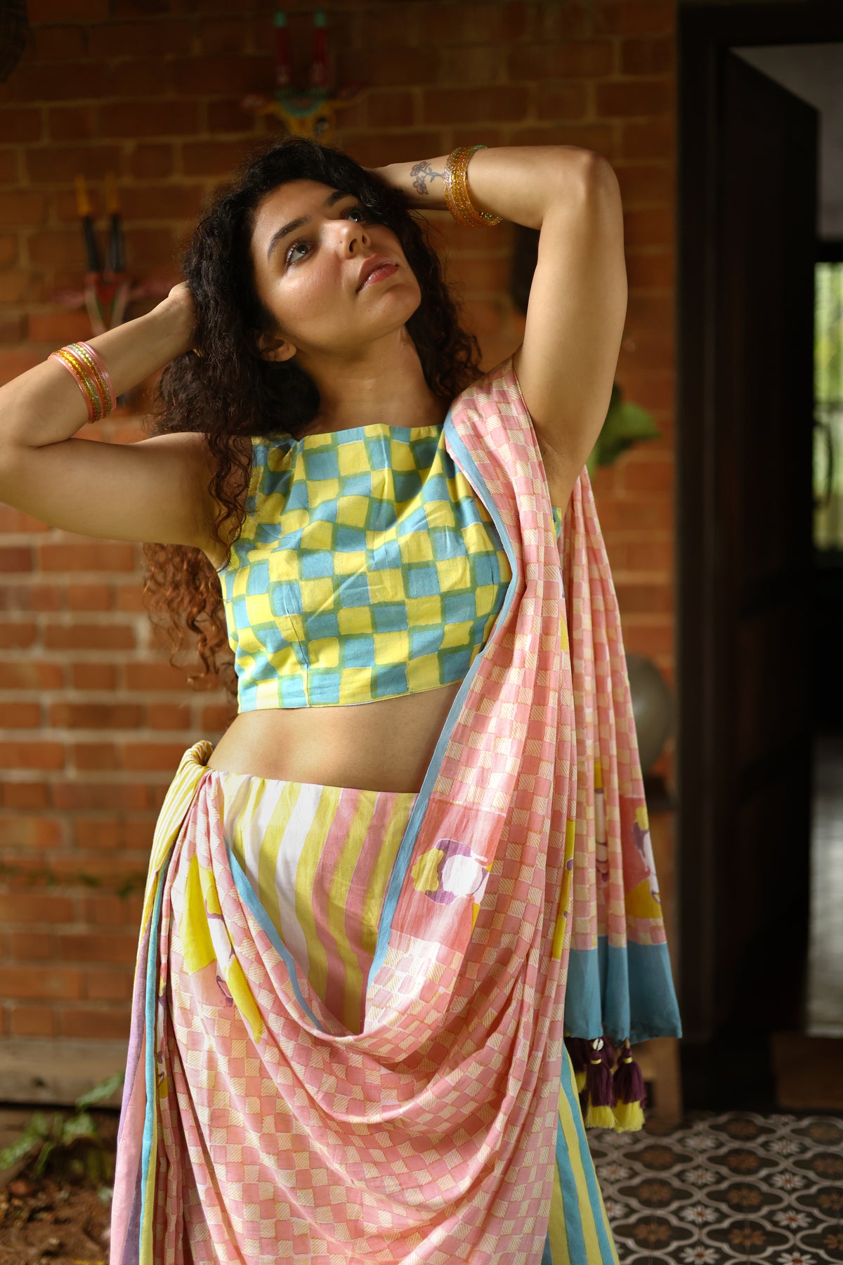 FRIDA – Handwoven Mul Cotton Saree