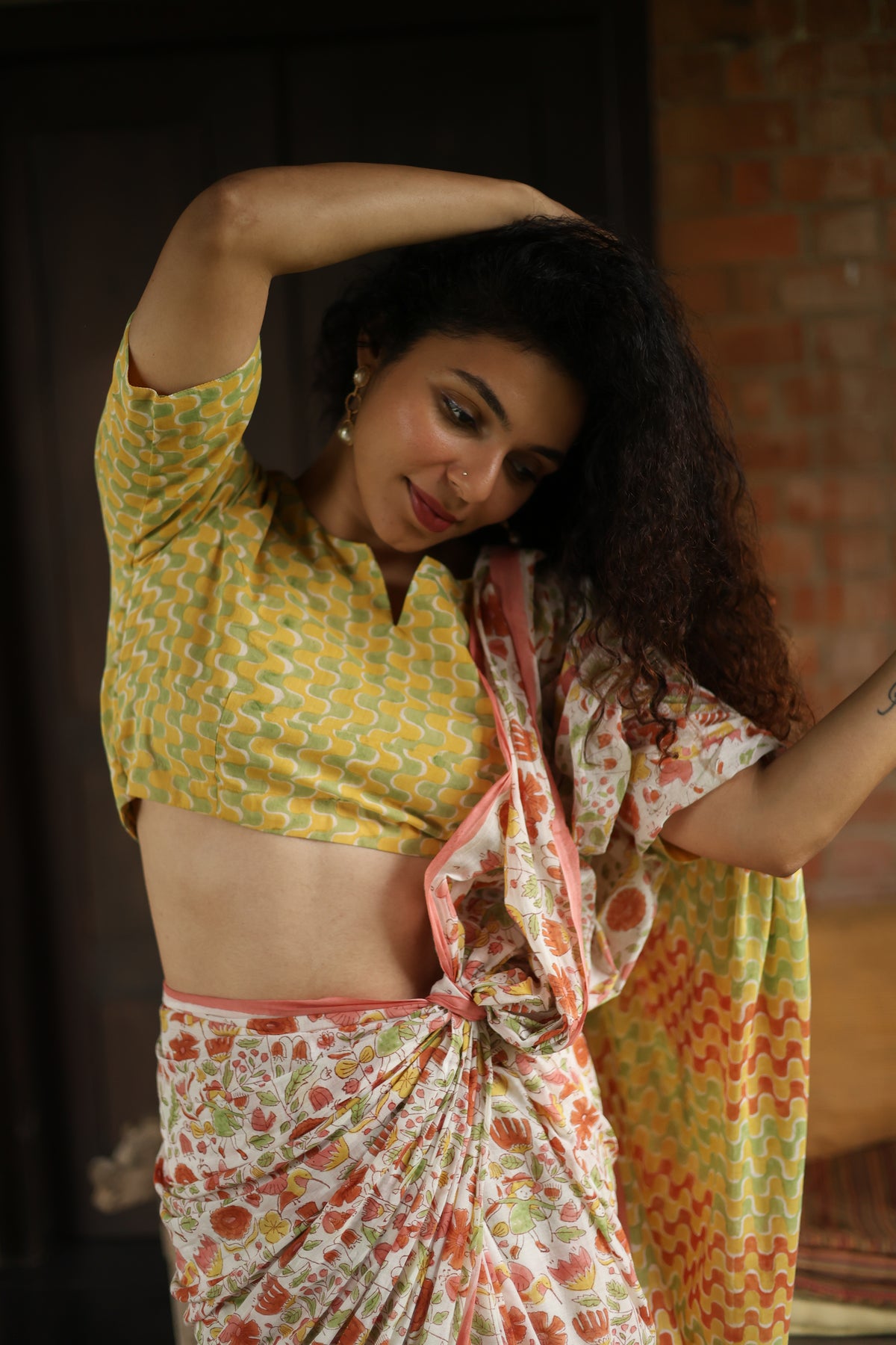 GIRL IN A GARDEN– Mul Cotton Saree