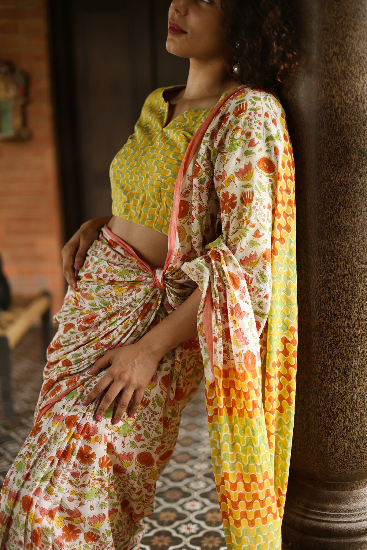 GIRL IN A GARDEN– Mul Cotton Saree
