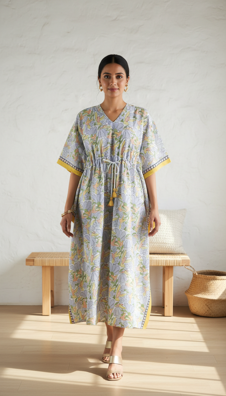 KAFTAN -Hummingbird With Blossoms