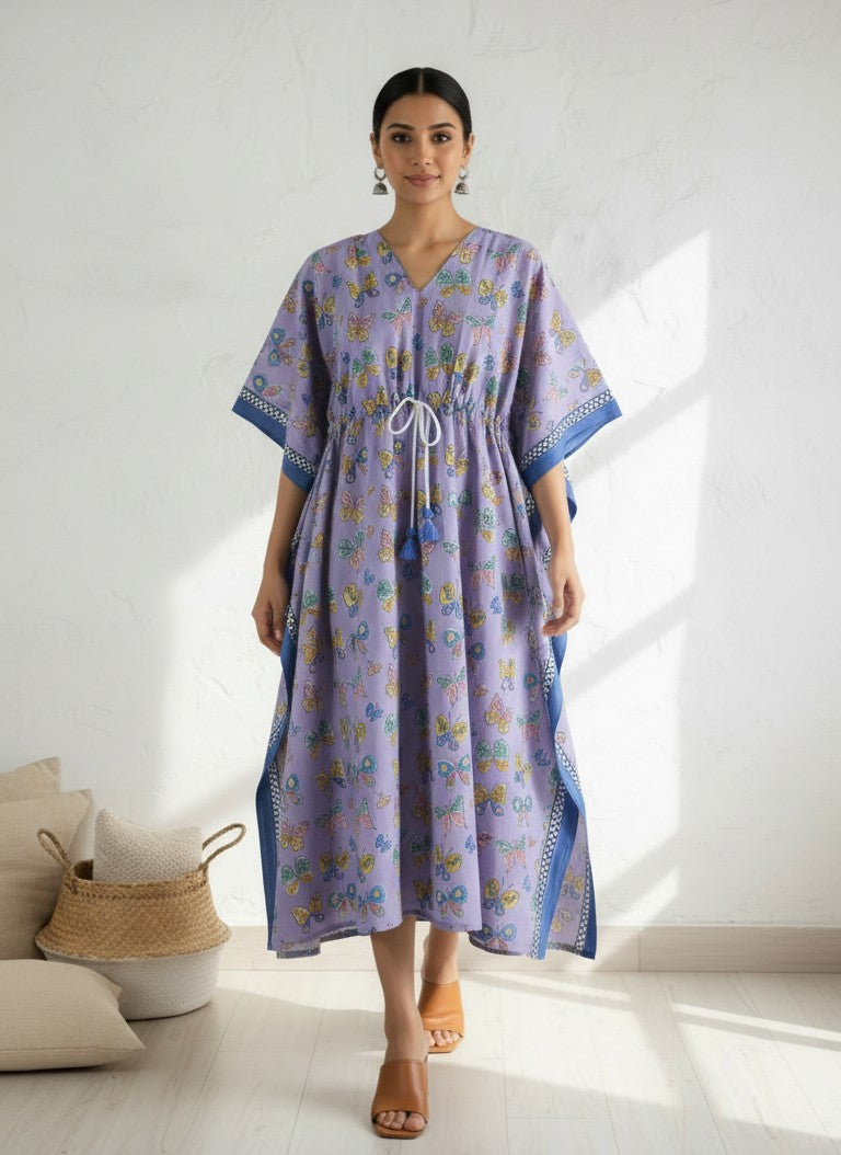 KAFTAN - Purple Butterfly