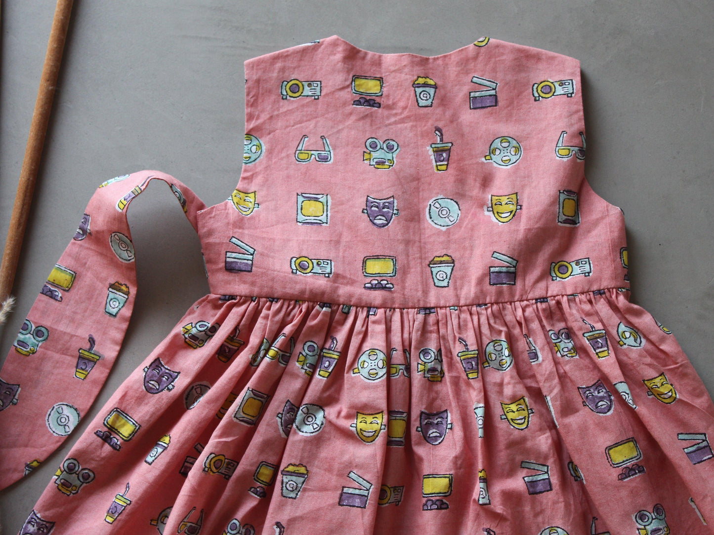 Peach Cinema knot Dress - CHHAPA