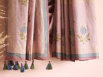 SAREE -Gold Foil Printed Rose Pink Saree - CHHAPA