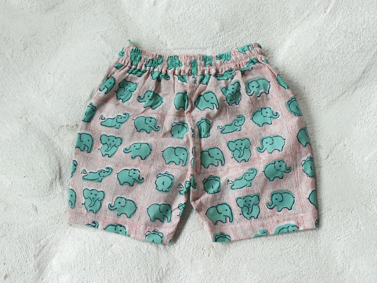 KIDS COTTON ELEPHANT SHORTS