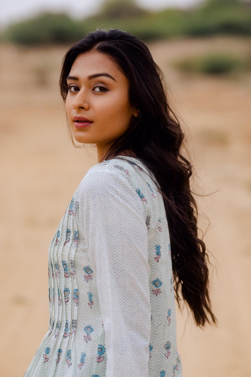 SUMMER MIST KURTA - CHHAPA