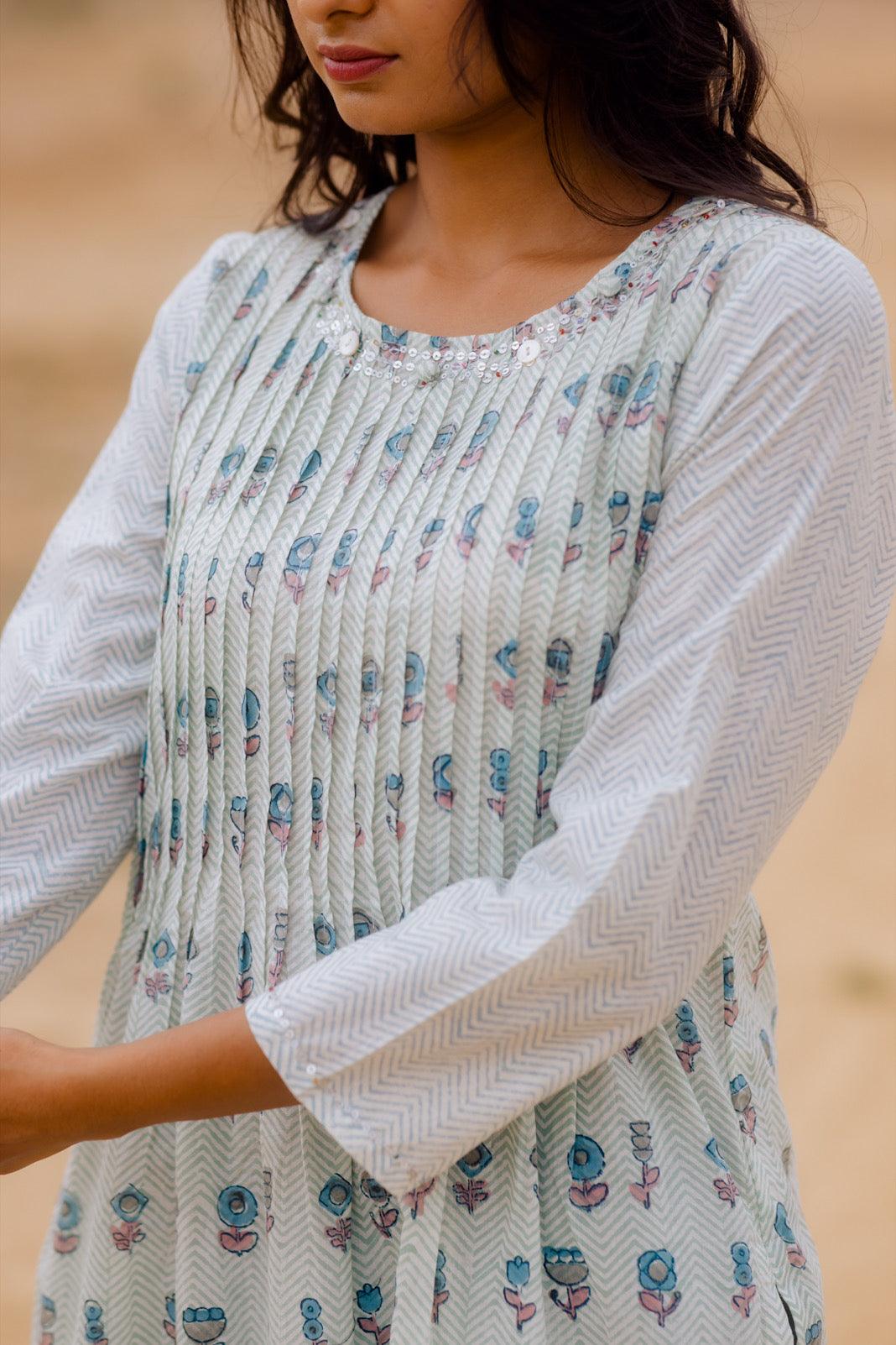 SUMMER MIST KURTA - CHHAPA