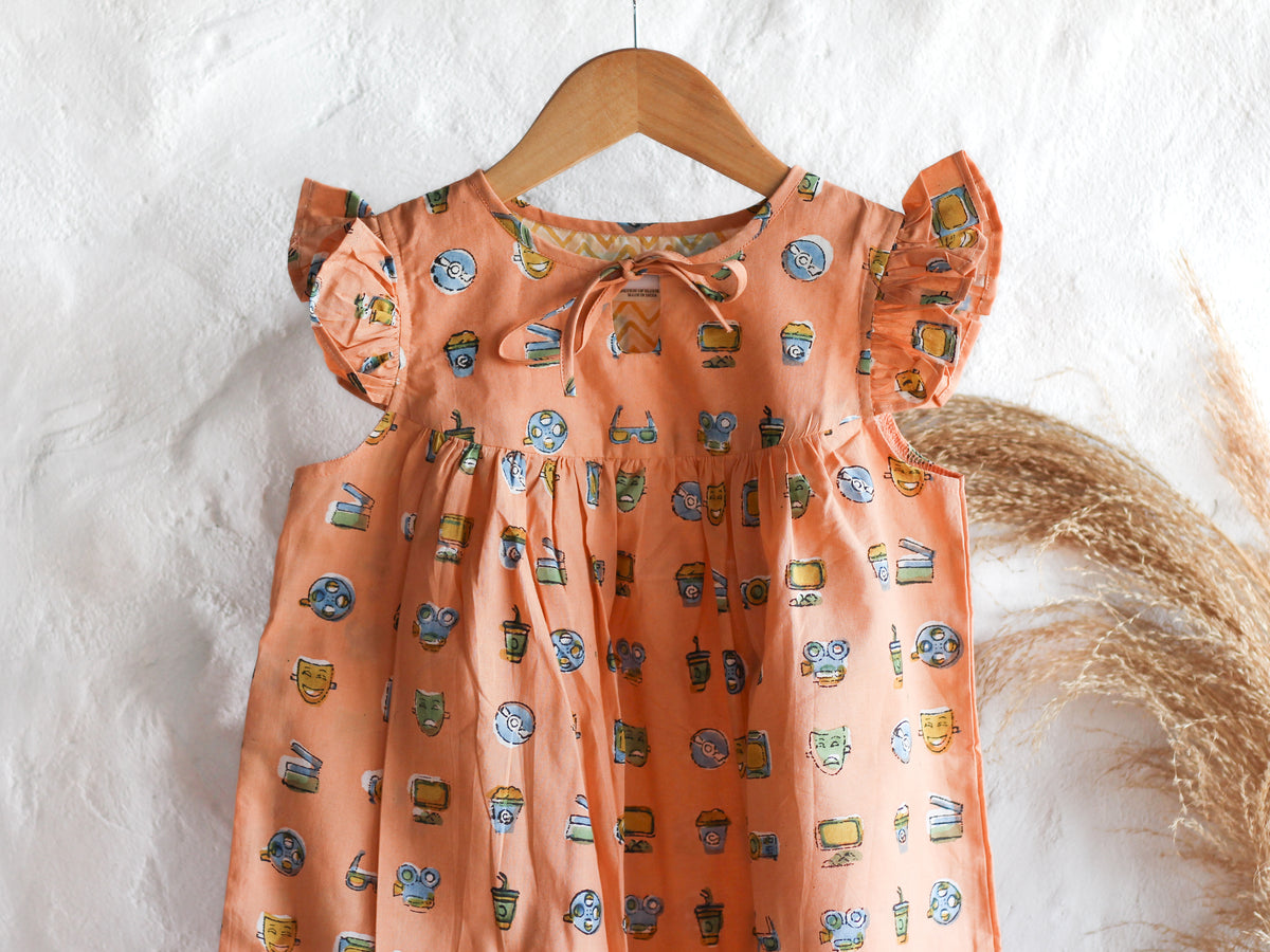 Peachy Flower Dress