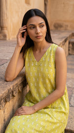 Citrusy Anar butti Dress