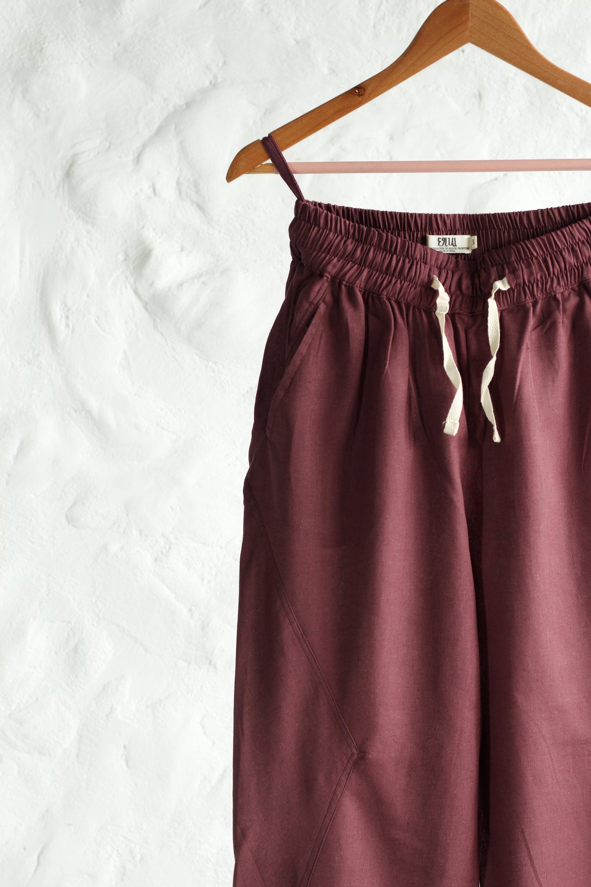 Cotton Maroon Pant