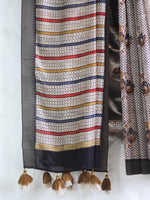 Black Gulaab butta -Chanderi Saree