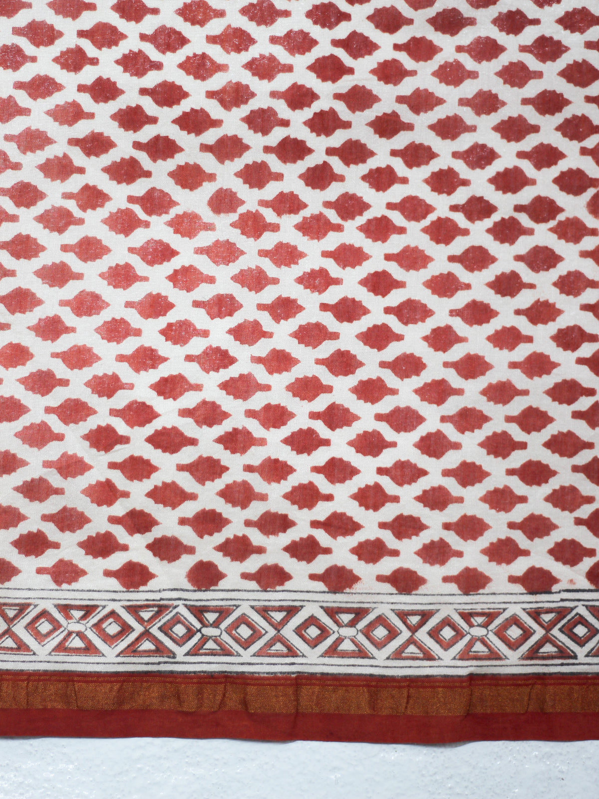 Maroon Elephant -Chanderi Saree