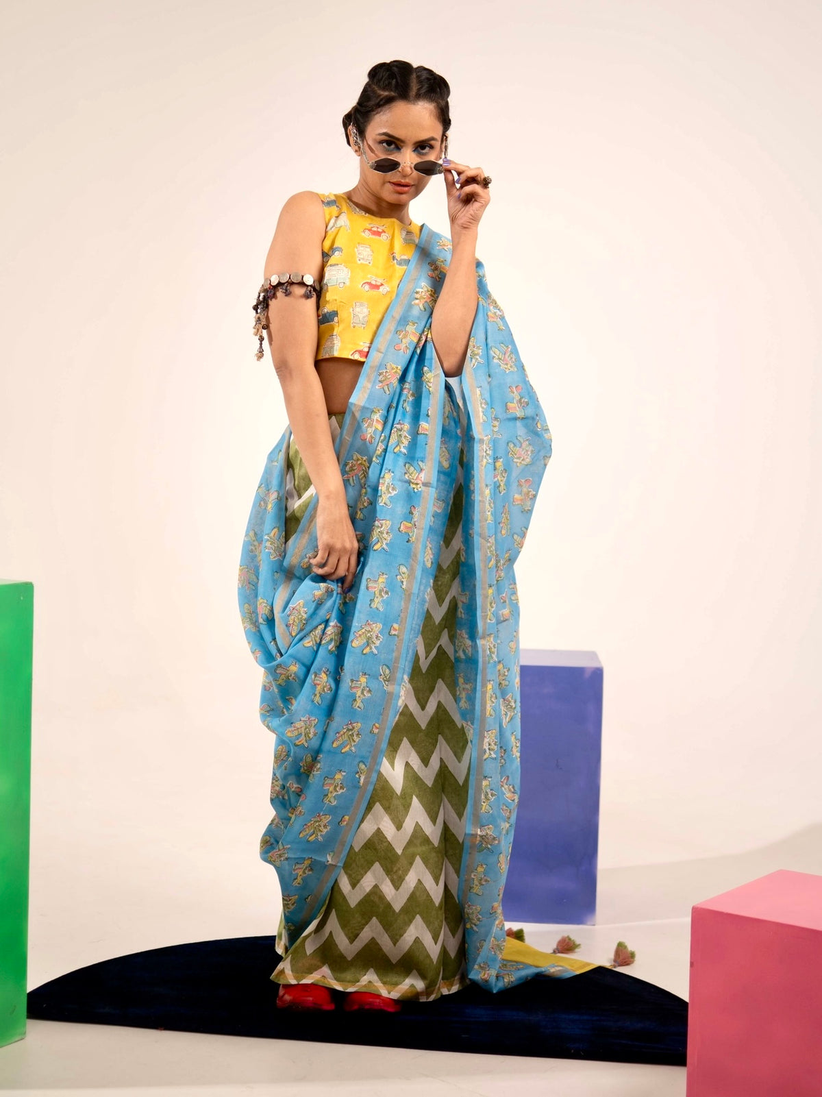 Retro Safar Chanderi Saree