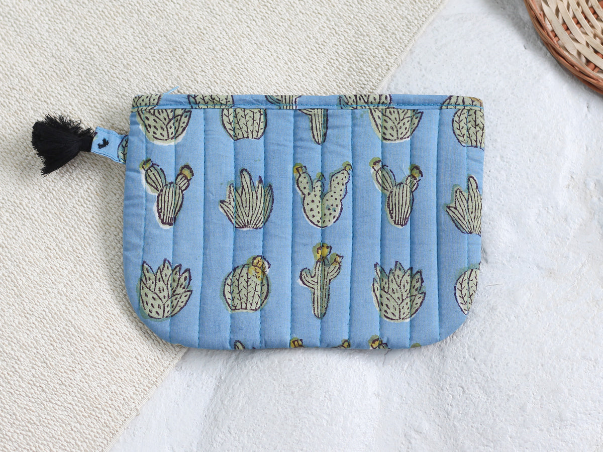 SKYBLUE CACTUS POUCH