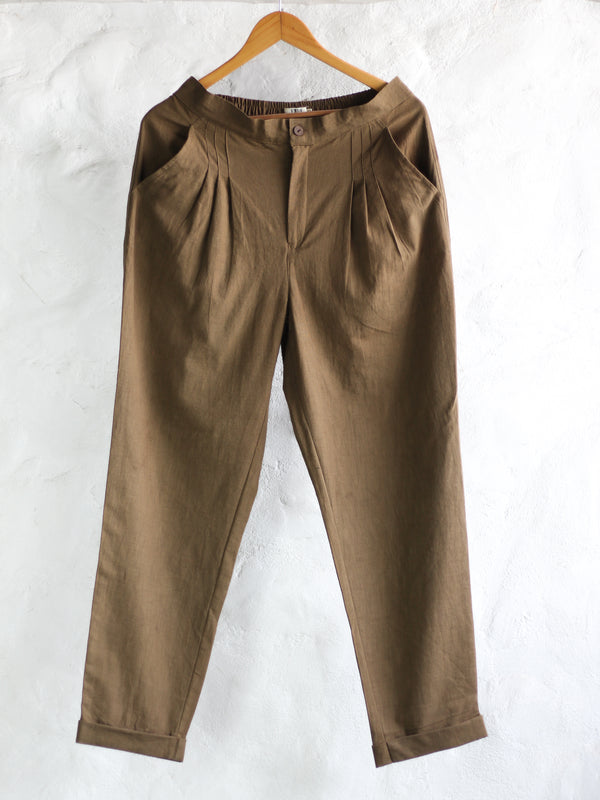 Cotton Khaki Green Pocket Pant