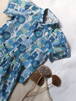 KIDS ANIMAL SAFARI COTTON SHIRT & SHORT SET