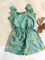 Mint Flower Top & Skort Set