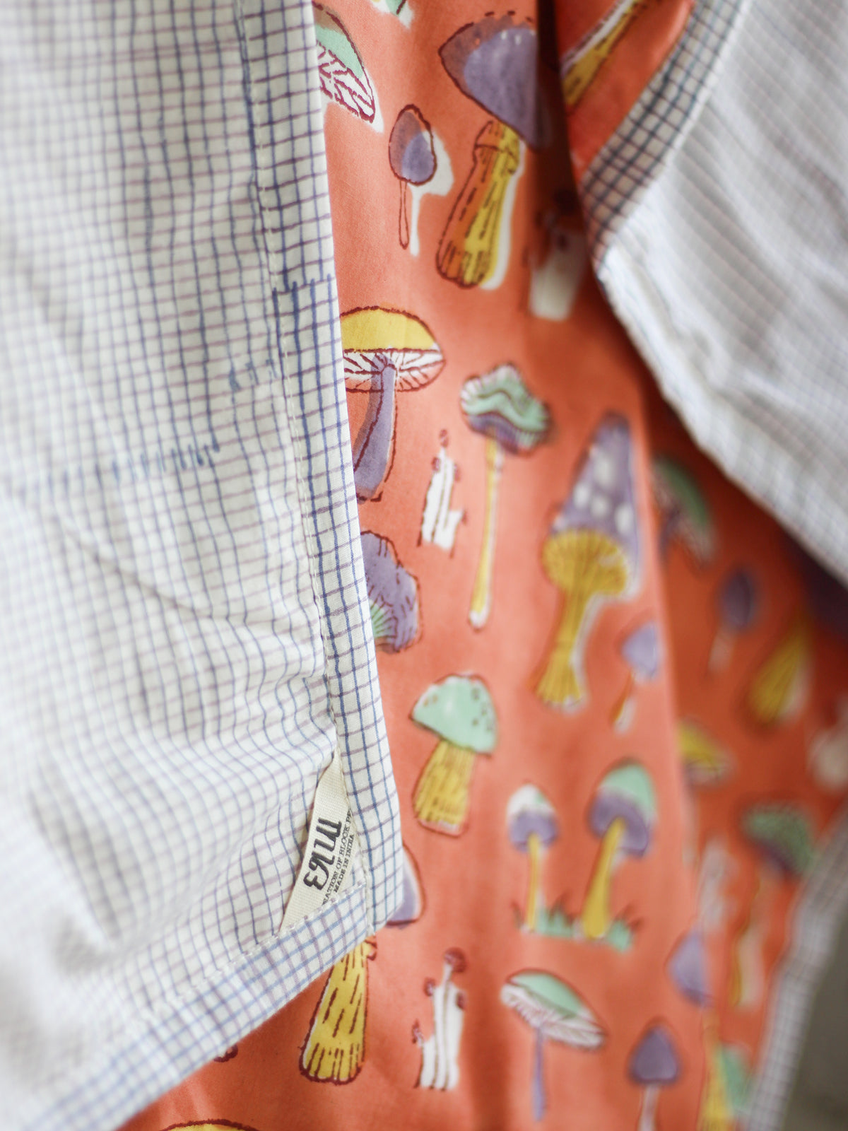 Kids Quilts - Rust Orange Mushroom