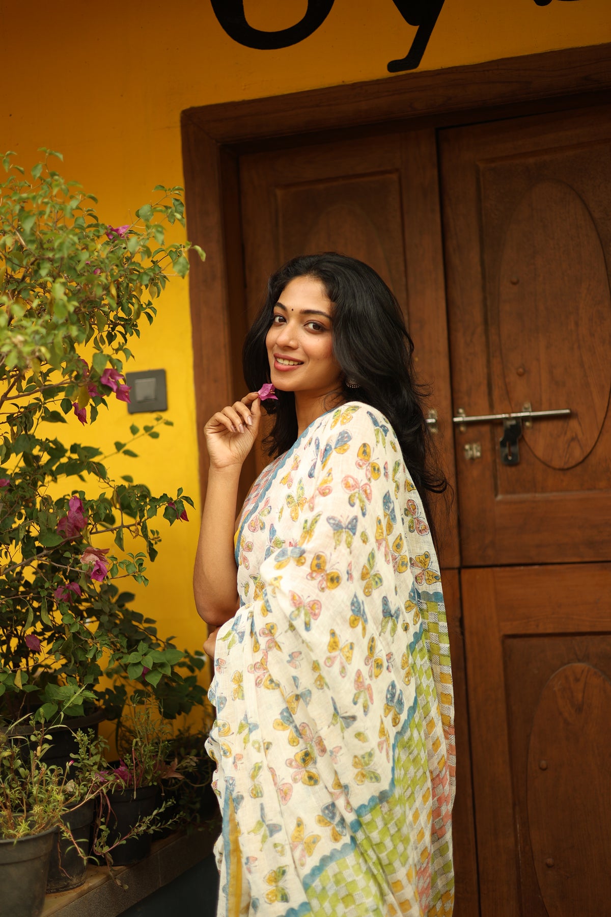 PANKHURI – Linen Saree