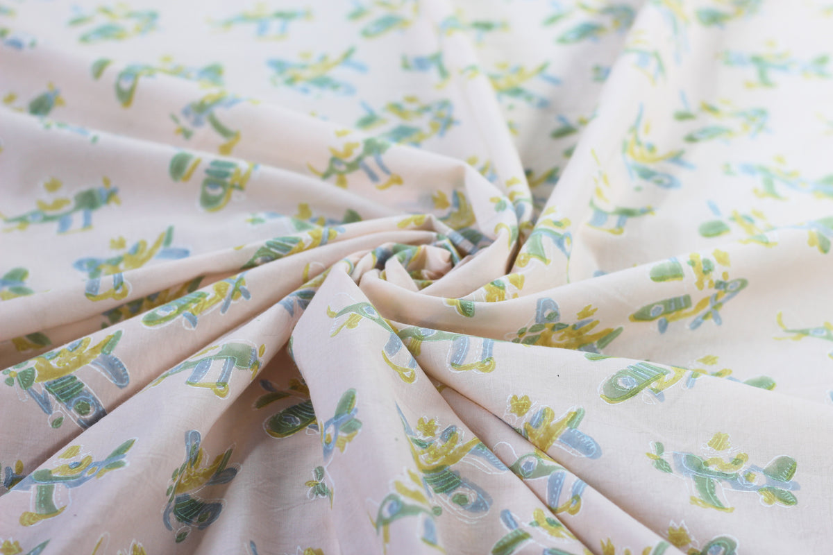 Fabric -Plane in Light Peach