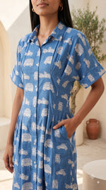 Royal Blue Collar Dress