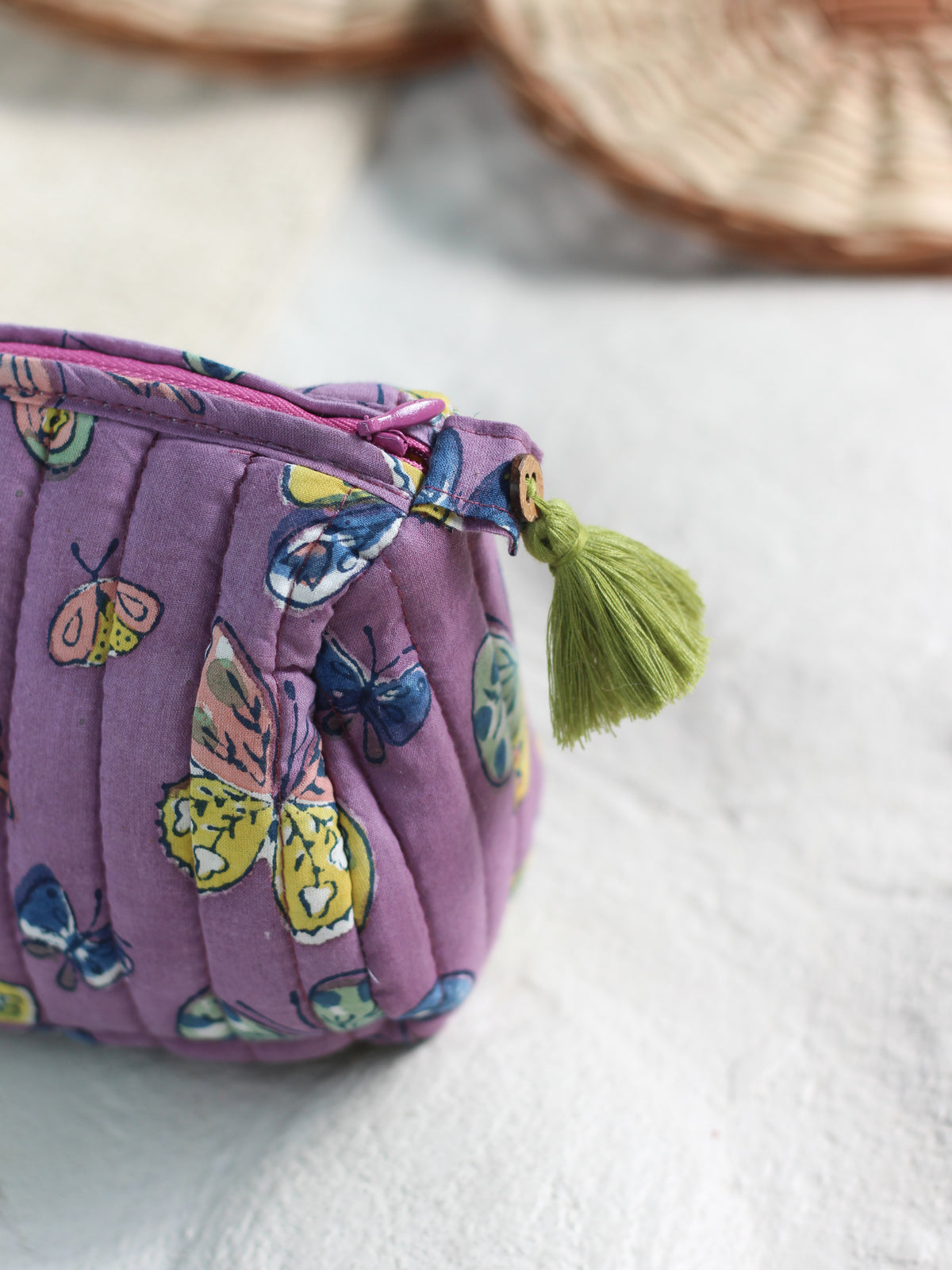 PURPLE BUTTERFLY POUCH