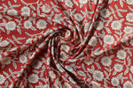 Fabric -Maroon Flower Jaal