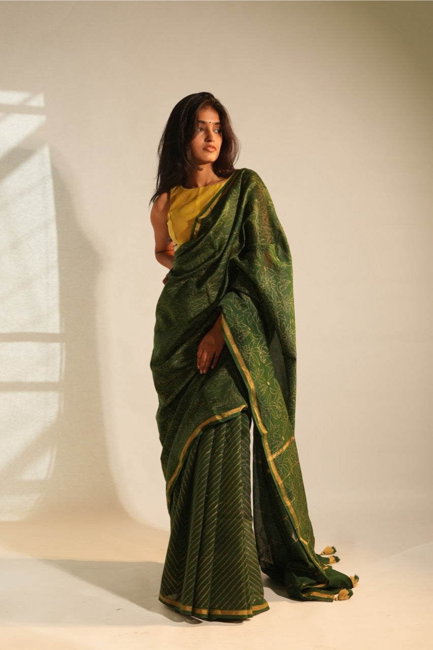 Hariyali Chanderi Saree