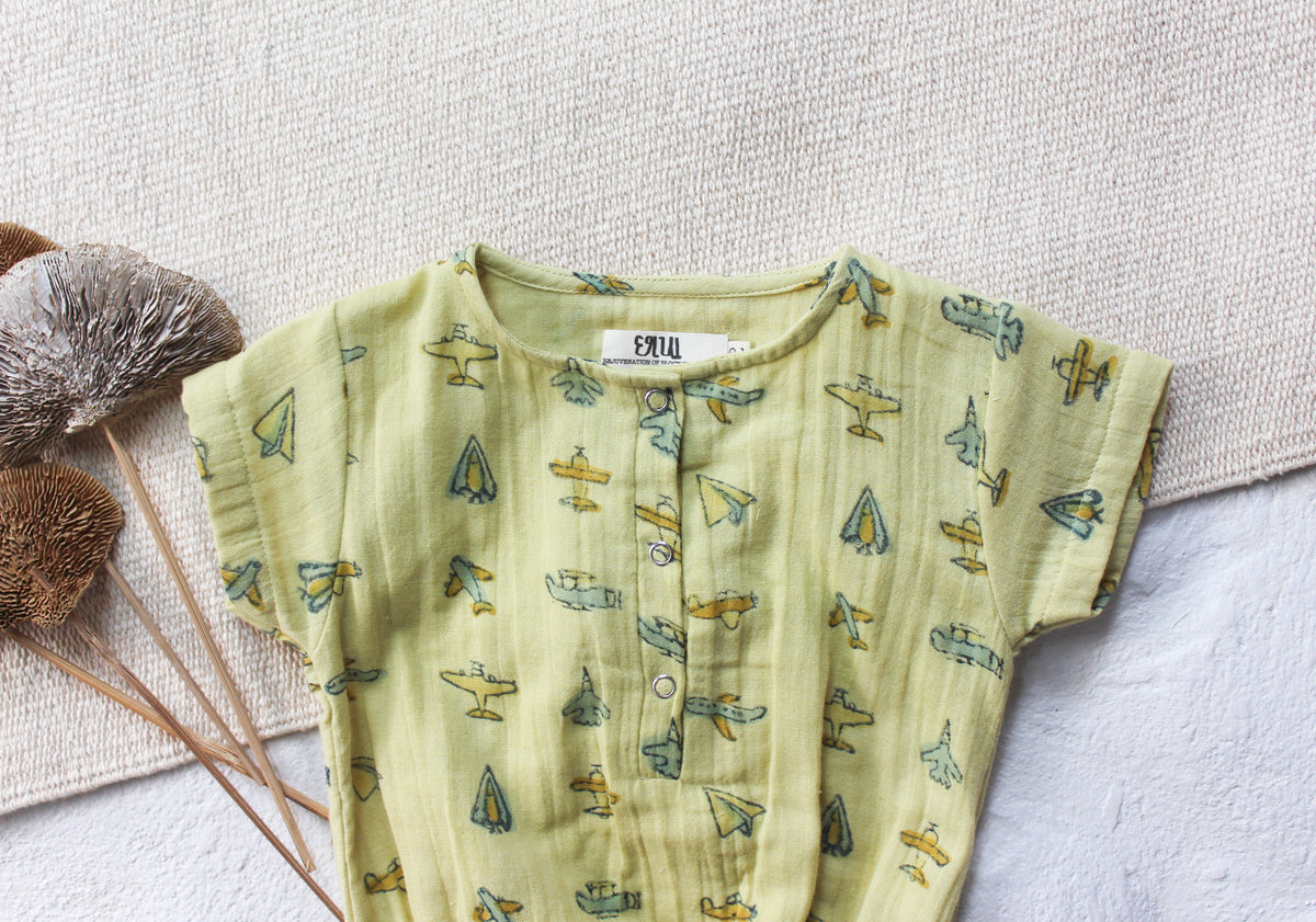 BABY MUSLIN AEROPLANE ROMPER