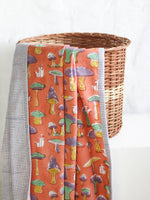 Kids Quilts - Rust Orange Mushroom