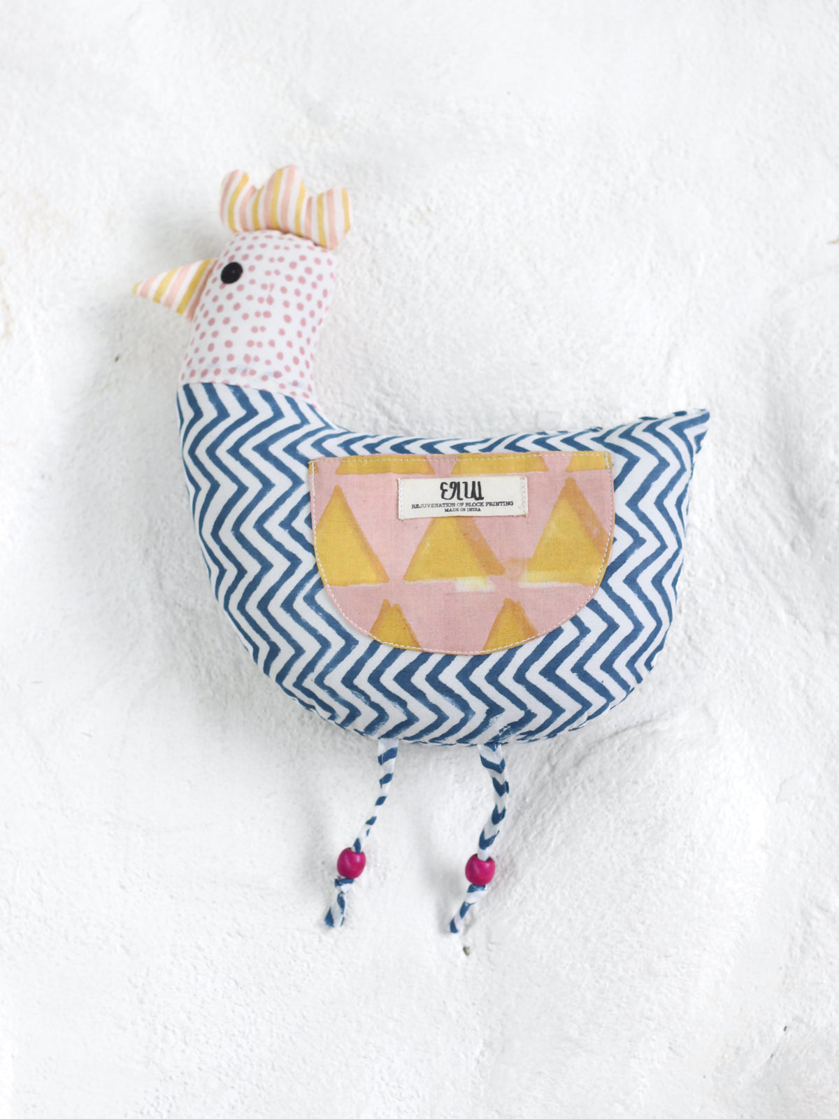 KIDS BLUE SOFT TOY HEN