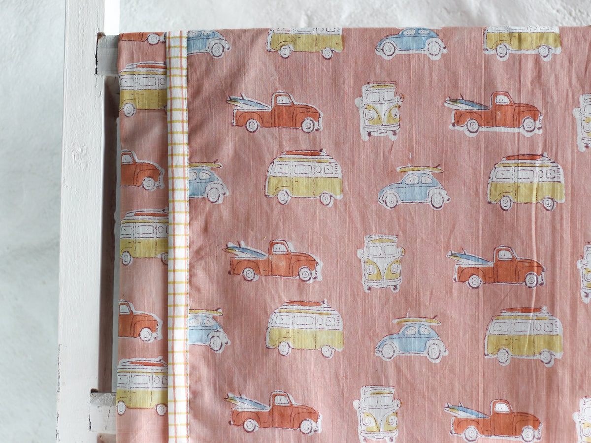 Single Bed Quilt with Camper Van