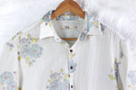 White Gulab Butta Muslin Shirt
