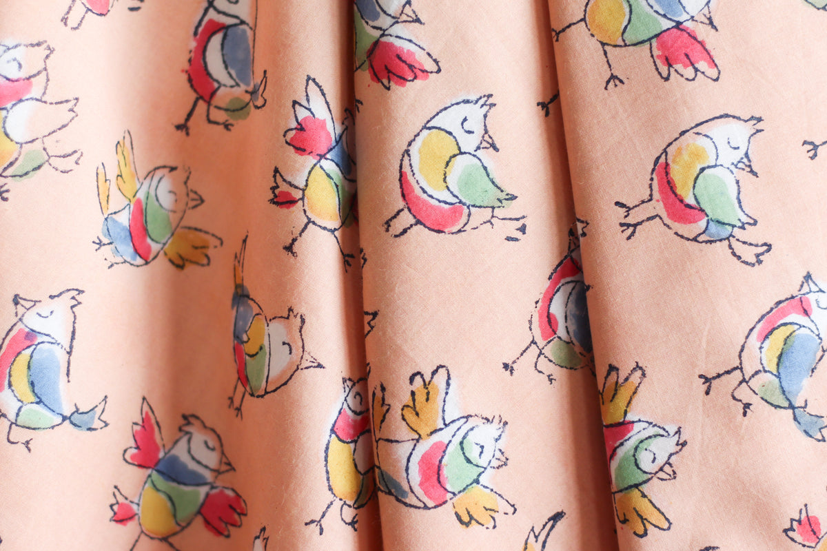 Kids Quilts - Peach Birds