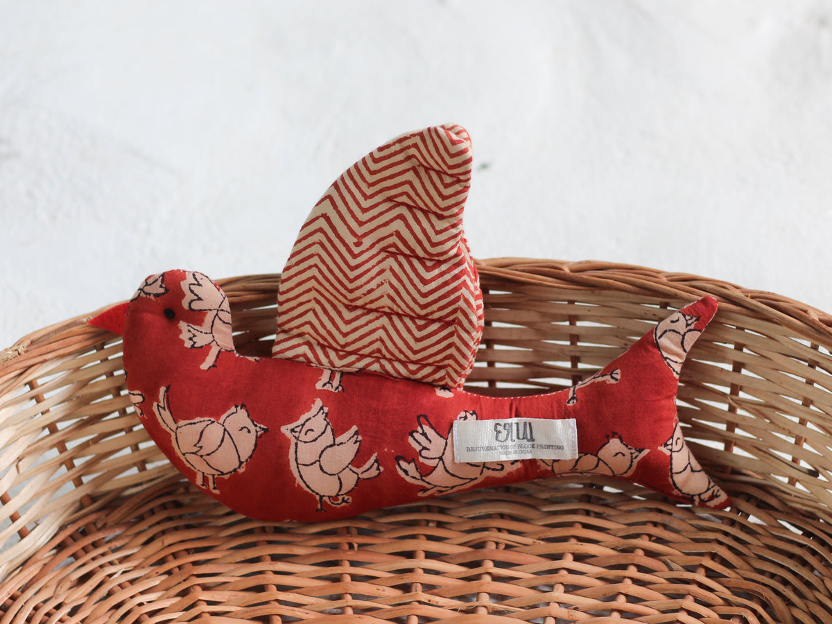 MAROON BIRDIE SOFT TOY