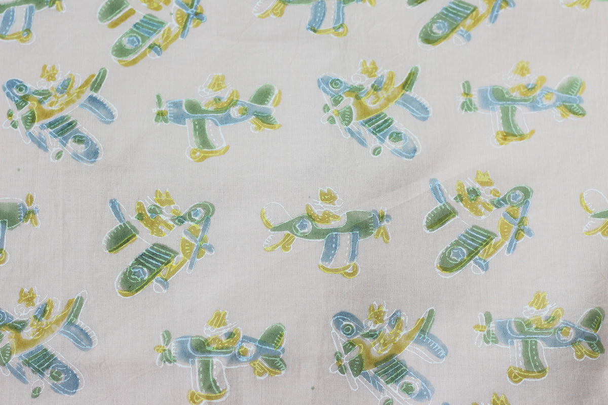 Fabric -Plane in Light Peach