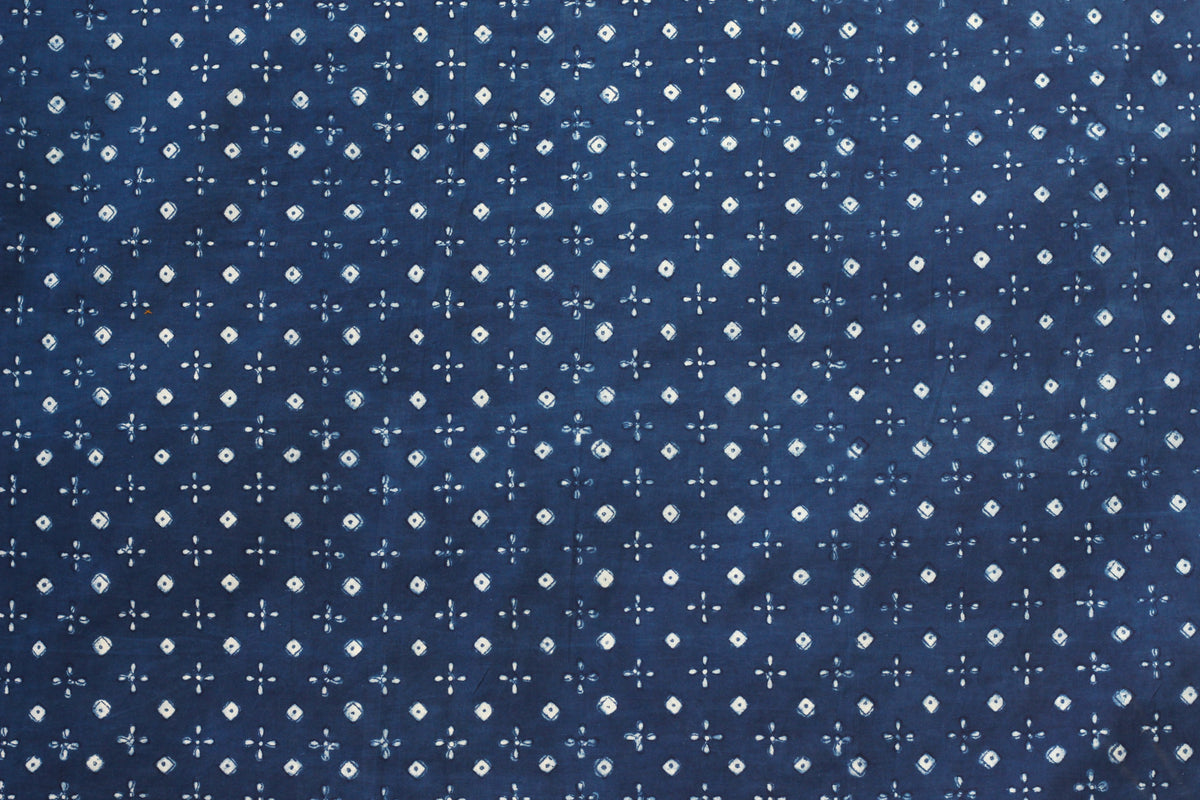 Fabric -Indigo Flower Dana