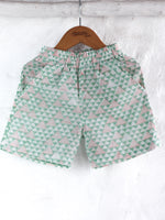 MINT FLOWER TOP & SHORTS SET