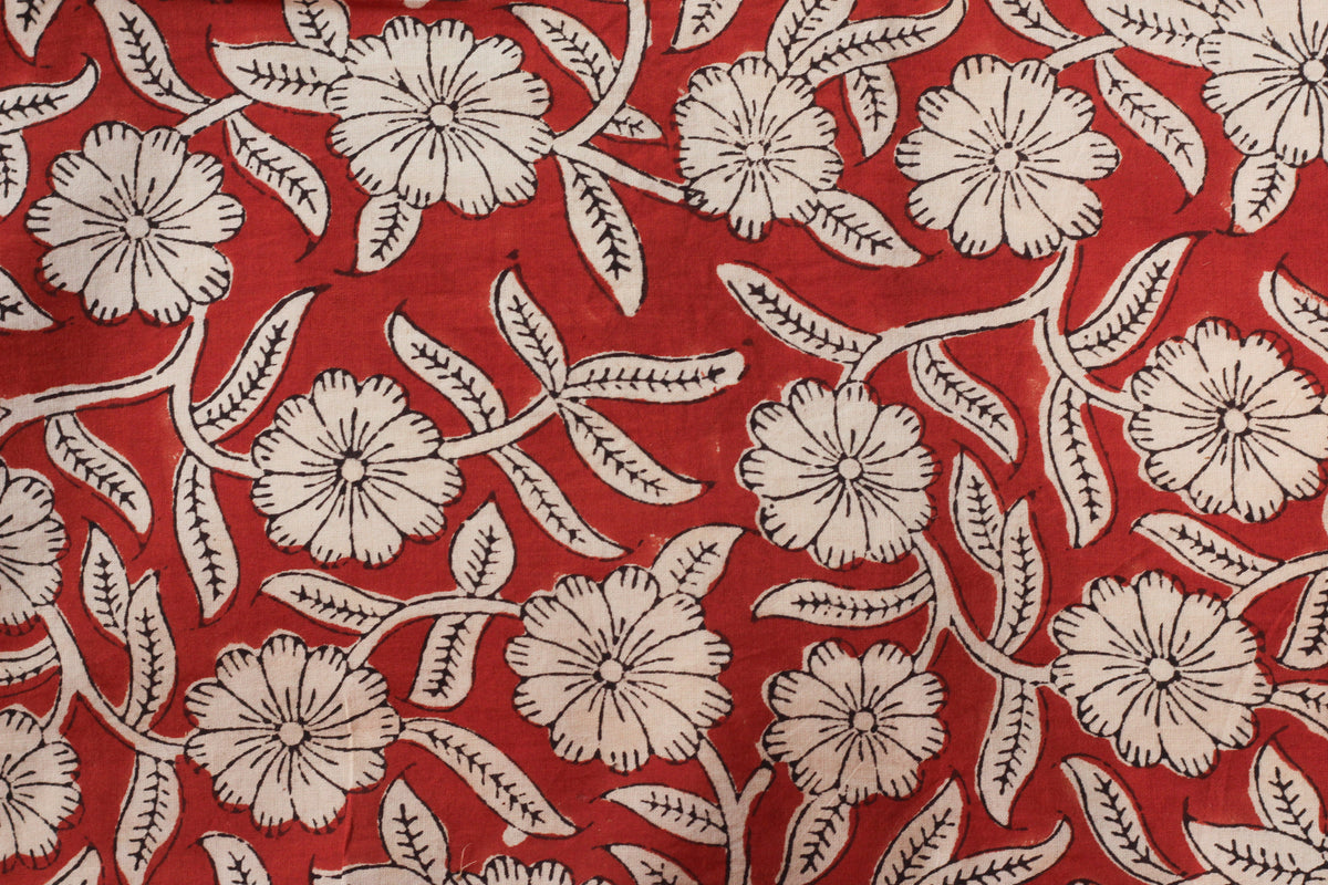 Fabric -Maroon Flower Jaal