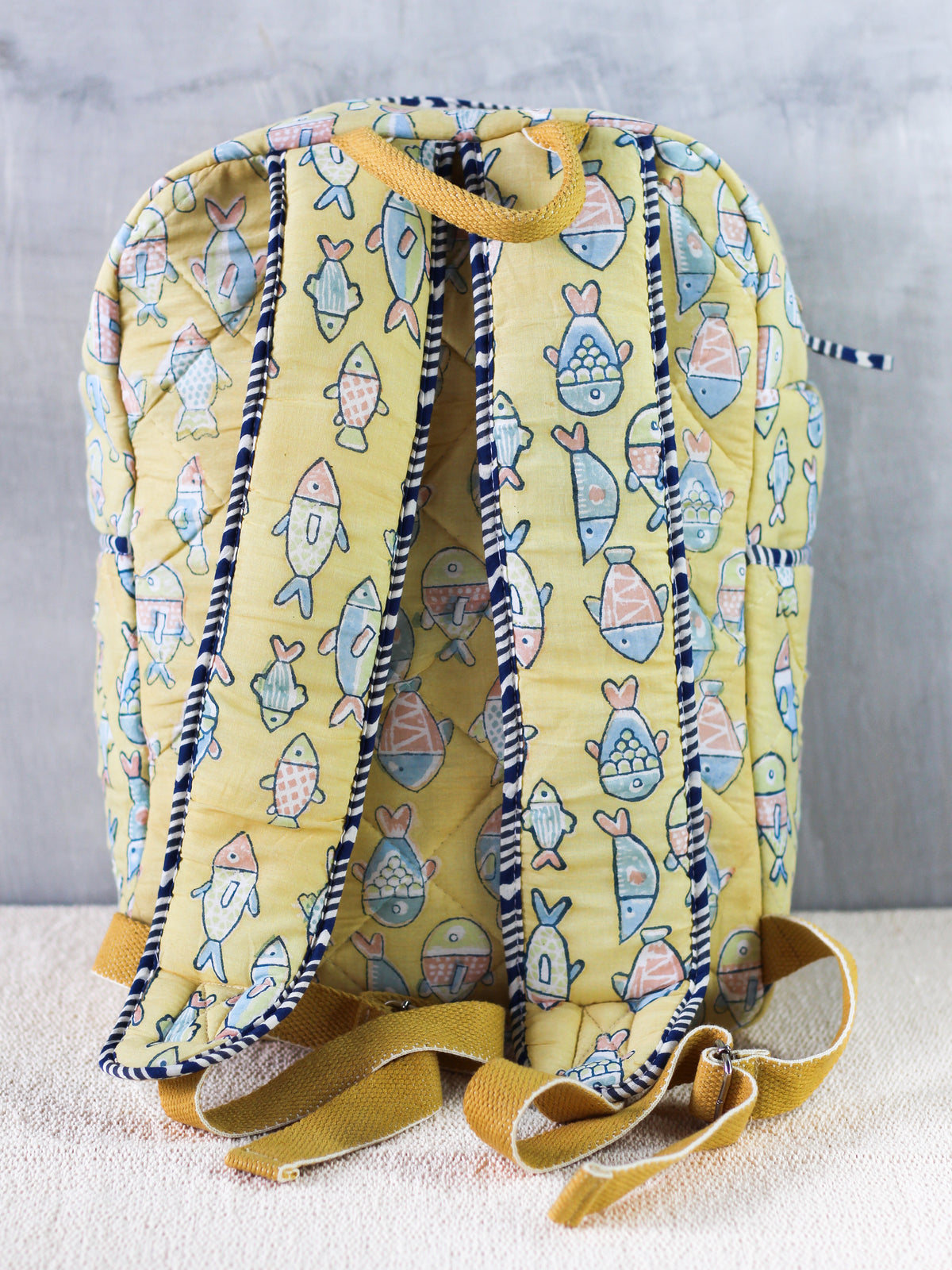 Yellow Fish Nappy Bag