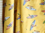 Kids Quilts - Yellow kayaking Doodles