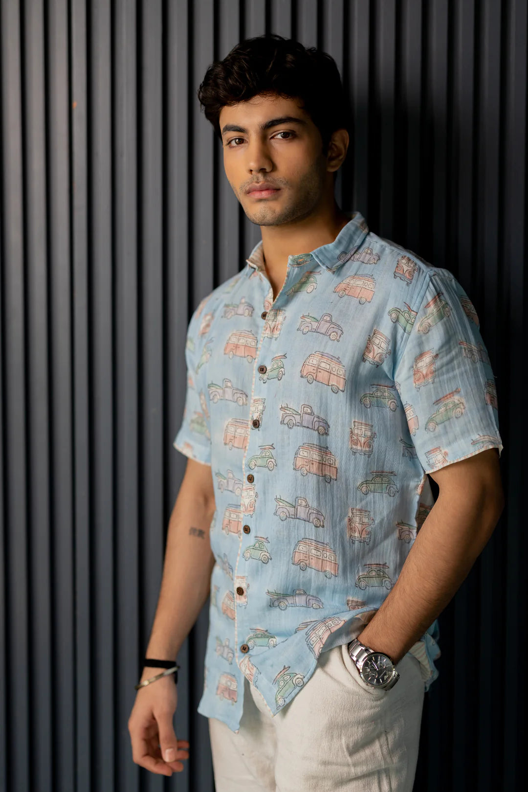 ETI- Retro Camper Van Muslin Shirt