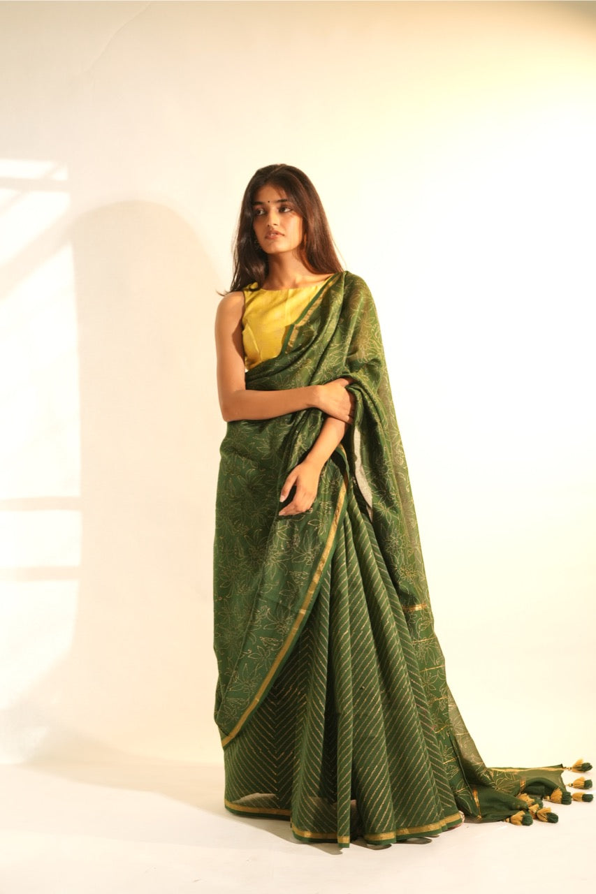 Hariyali Chanderi Saree