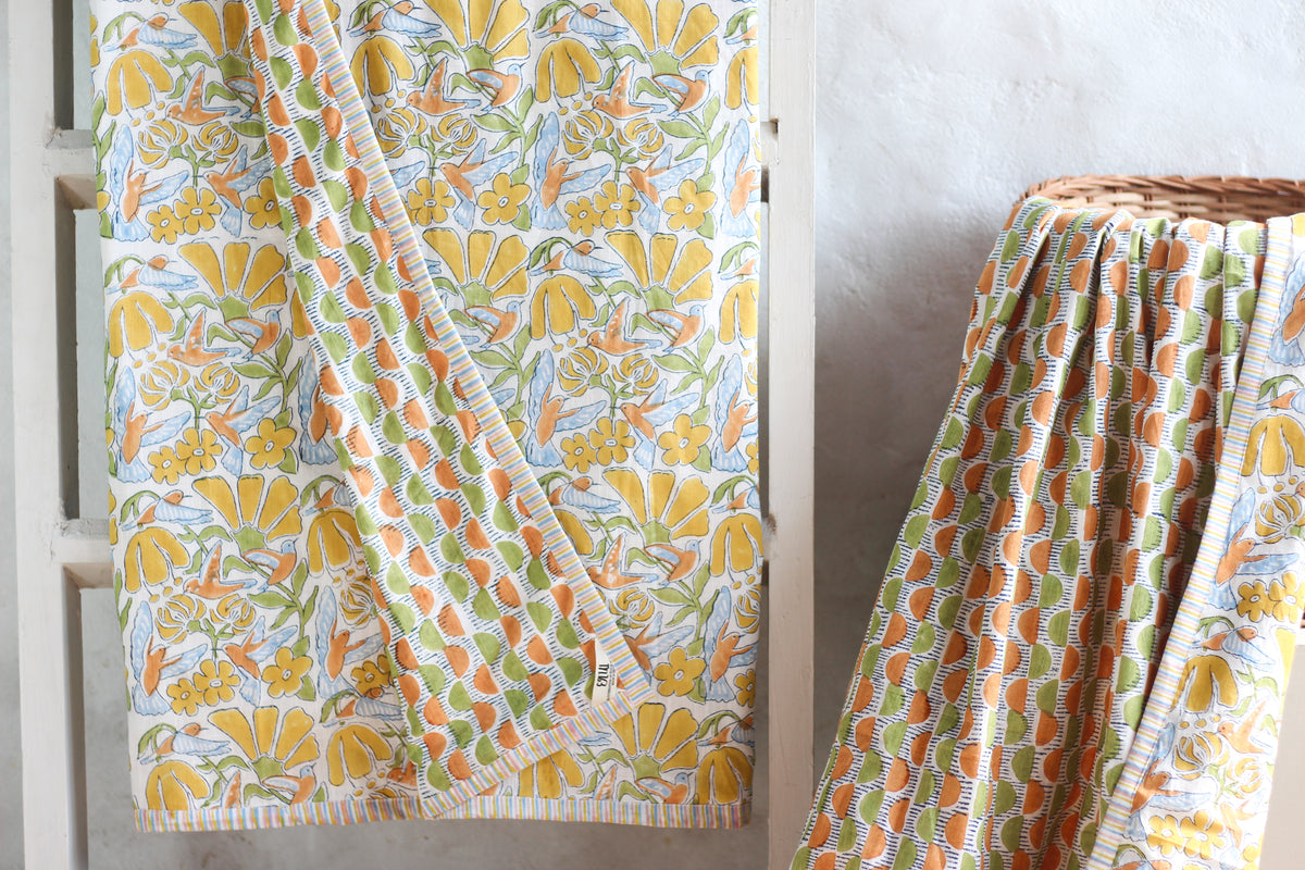 Single Bed Quilt with Hummingbirds