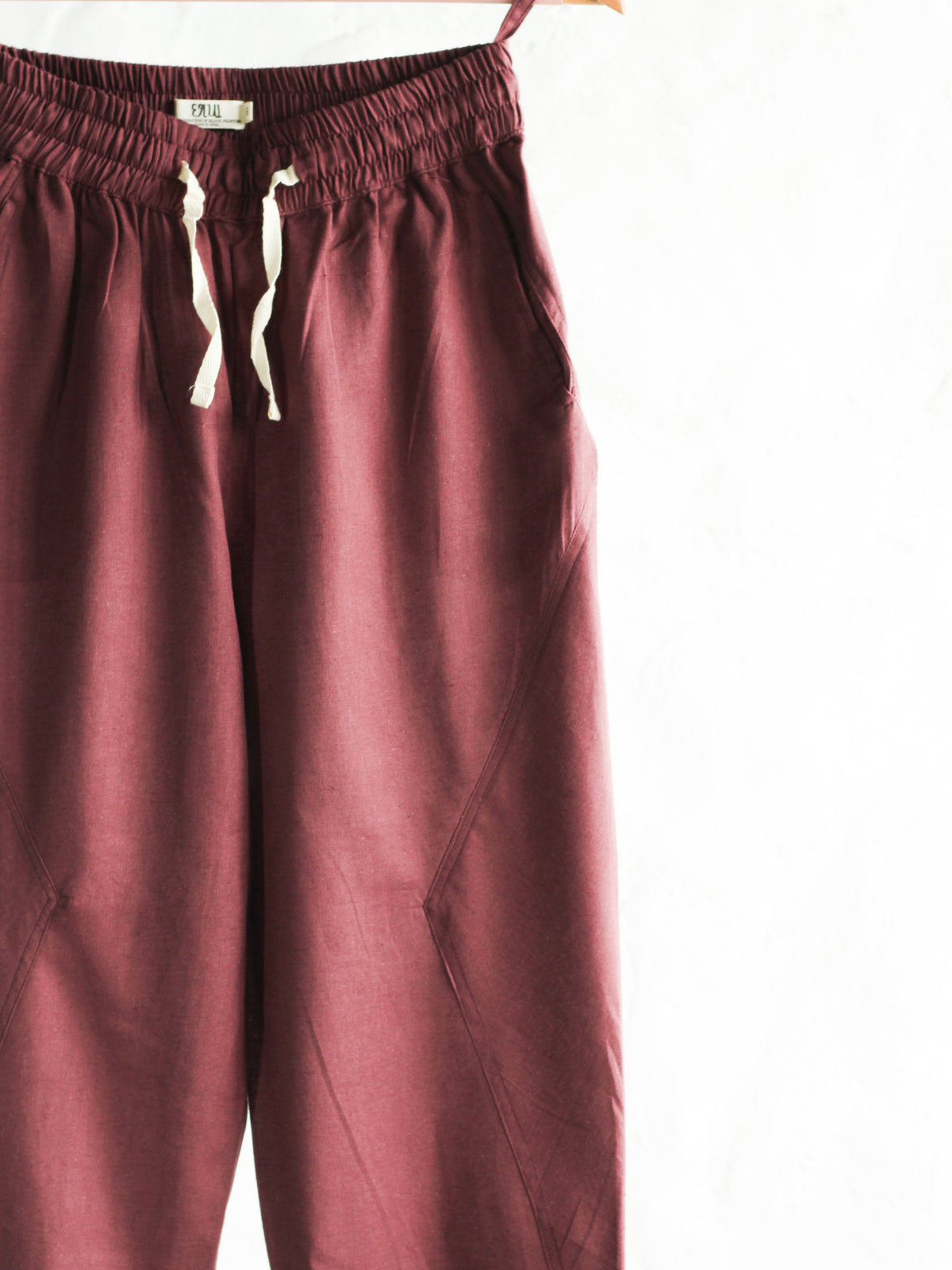 Cotton Maroon Pant