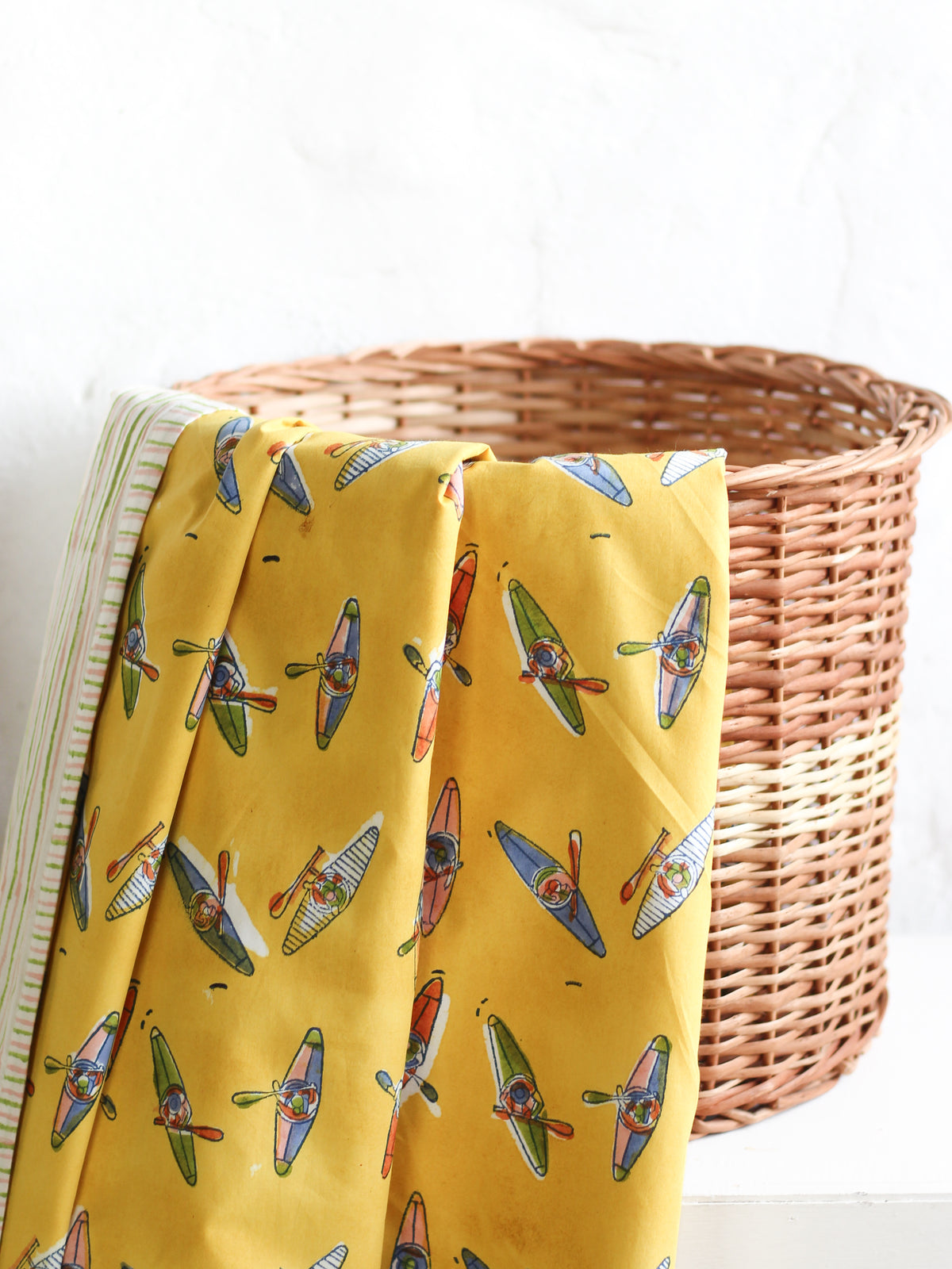 Kids Quilts - Yellow kayaking Doodles