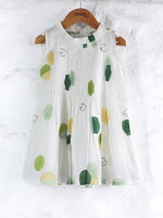 MUL GREEN POLKA DRESS