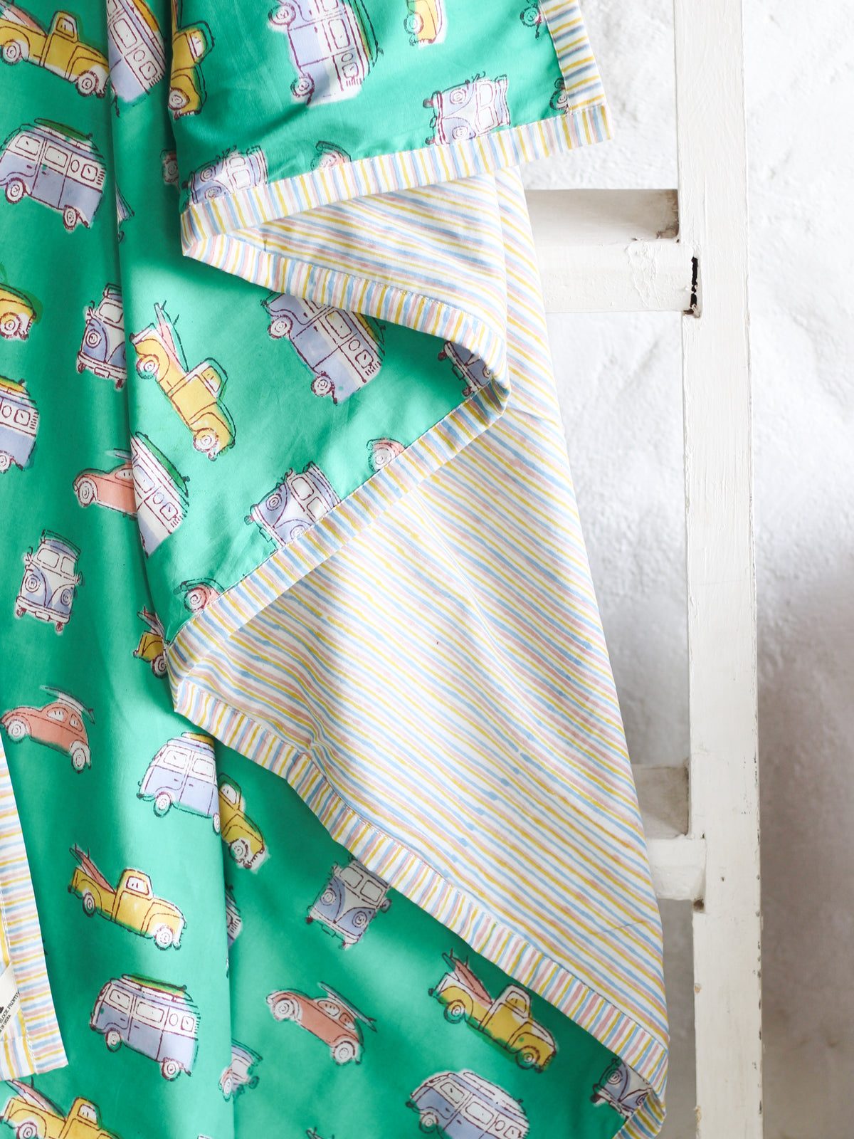 Kids Quilts - Green Camper Van